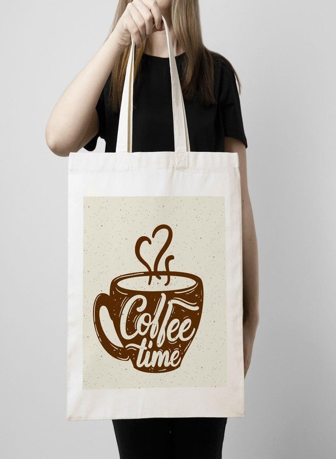 ARTBUG Tote Bag for Women with zip, Aesthetic Canvas tote bag for college girls, office, stylish and reusable - Coffee Tome - D No - 267 - Image 3