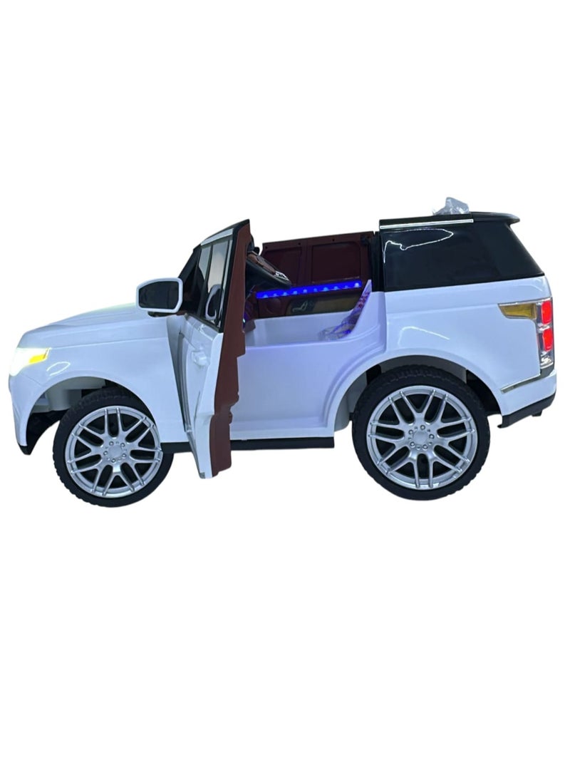 Range Rover Kids Ride-On SUV – Dual Seat, 12V 4x4, Faux Leather Seat & Blue Ambient Lights - Image 4