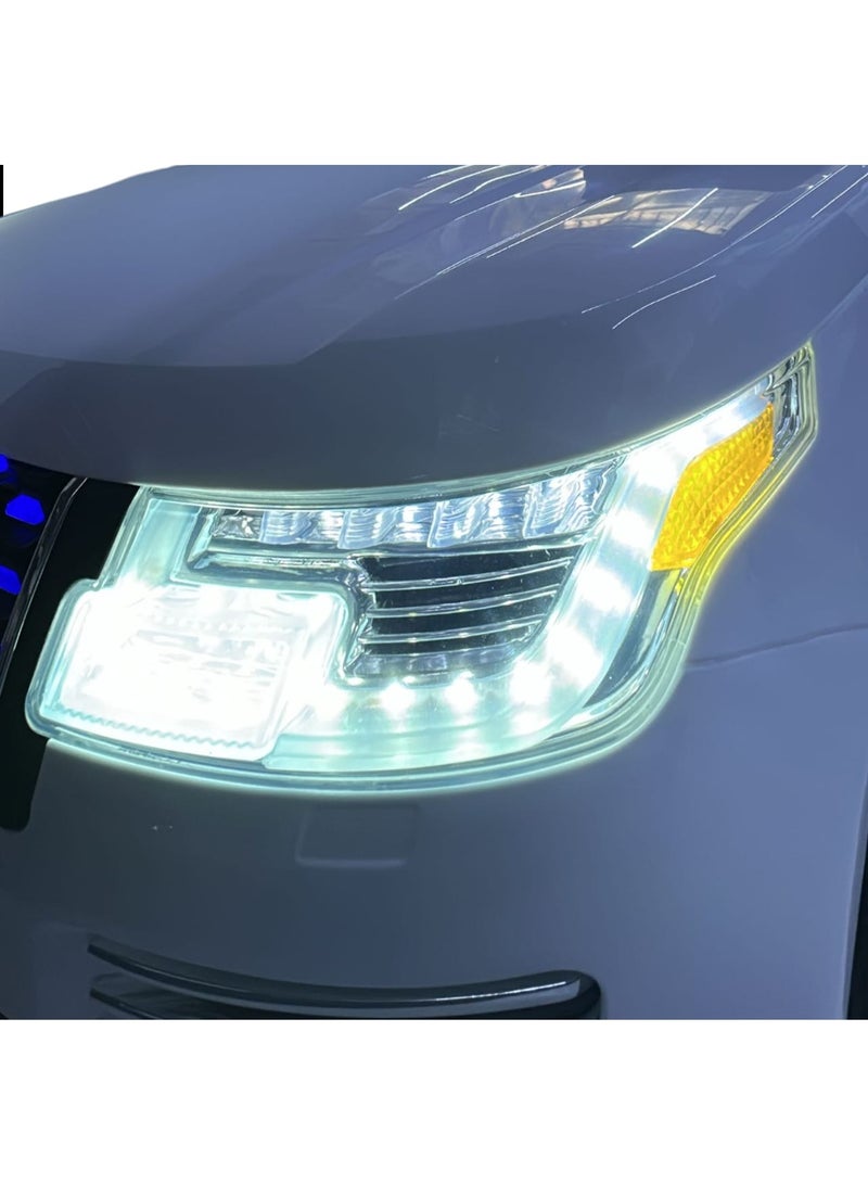 Range Rover Kids Ride-On SUV – Dual Seat, 12V 4x4, Faux Leather Seat & Blue Ambient Lights - Image 2