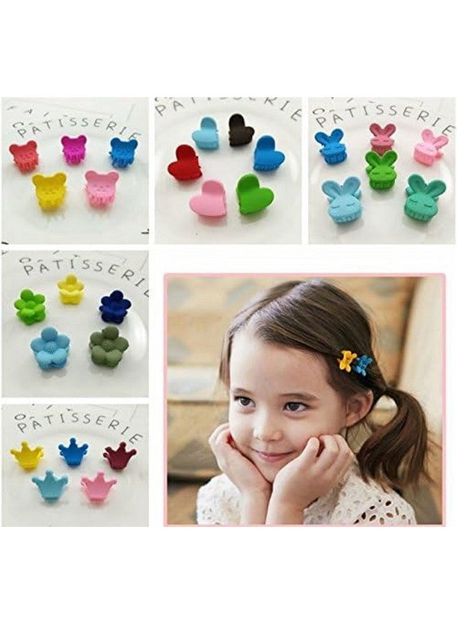 NEOBABY Mini Colorful Multiple Designs Hair Clip for Multiple Hair Styling | Hair Claws Accessories for Kids Baby Girls and Women's (RandomDesigns, Pack of 50) - Image 3