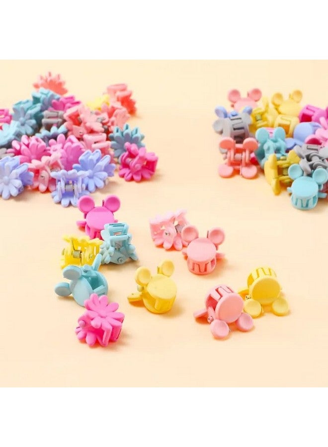 NEOBABY Mini Colorful Multiple Designs Hair Clip for Multiple Hair Styling | Hair Claws Accessories for Kids Baby Girls and Women's (RandomDesigns, Pack of 50) - Image 2