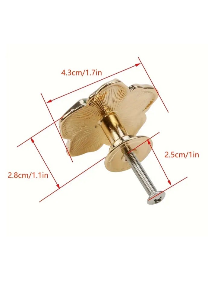 6Piece Pearl Flower Drawer Handle Set, Colorful, Durable Hardware, Easy To Install, Suitable For Kitchen, Bathroom, Office - Image 4