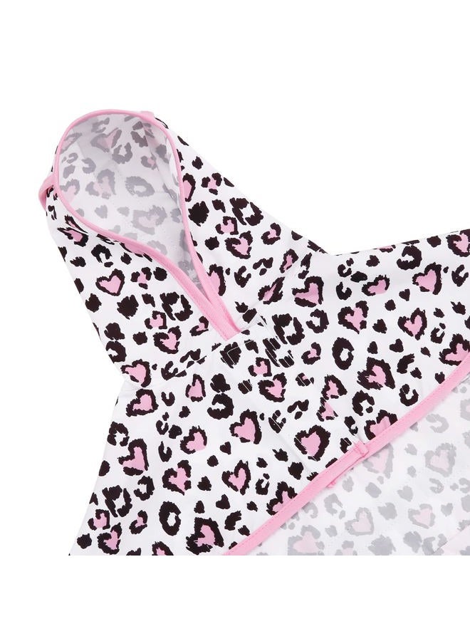 HDE Dog Raincoat Hooded Slicker Poncho for Small to X-Large Dogs and Puppies Leopard Hearts - L - Image 5