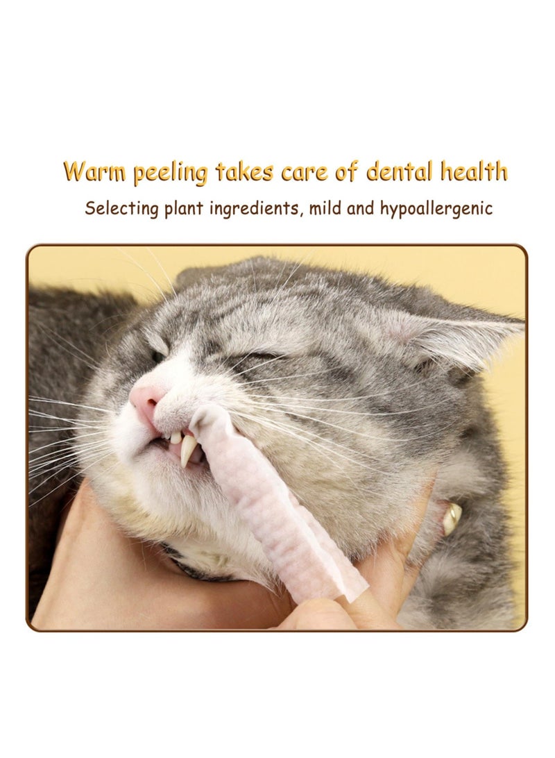 KASTWAVE Pet Teeth Cleaning Finger Wipes, Oral Cleansing Pads for Dogs and Cats, Freshen Breath, Reduce Plaque & Tartar, No Rinse Finger Toothbrush, Comfortable Grooming, 50 Wipes - Image 2
