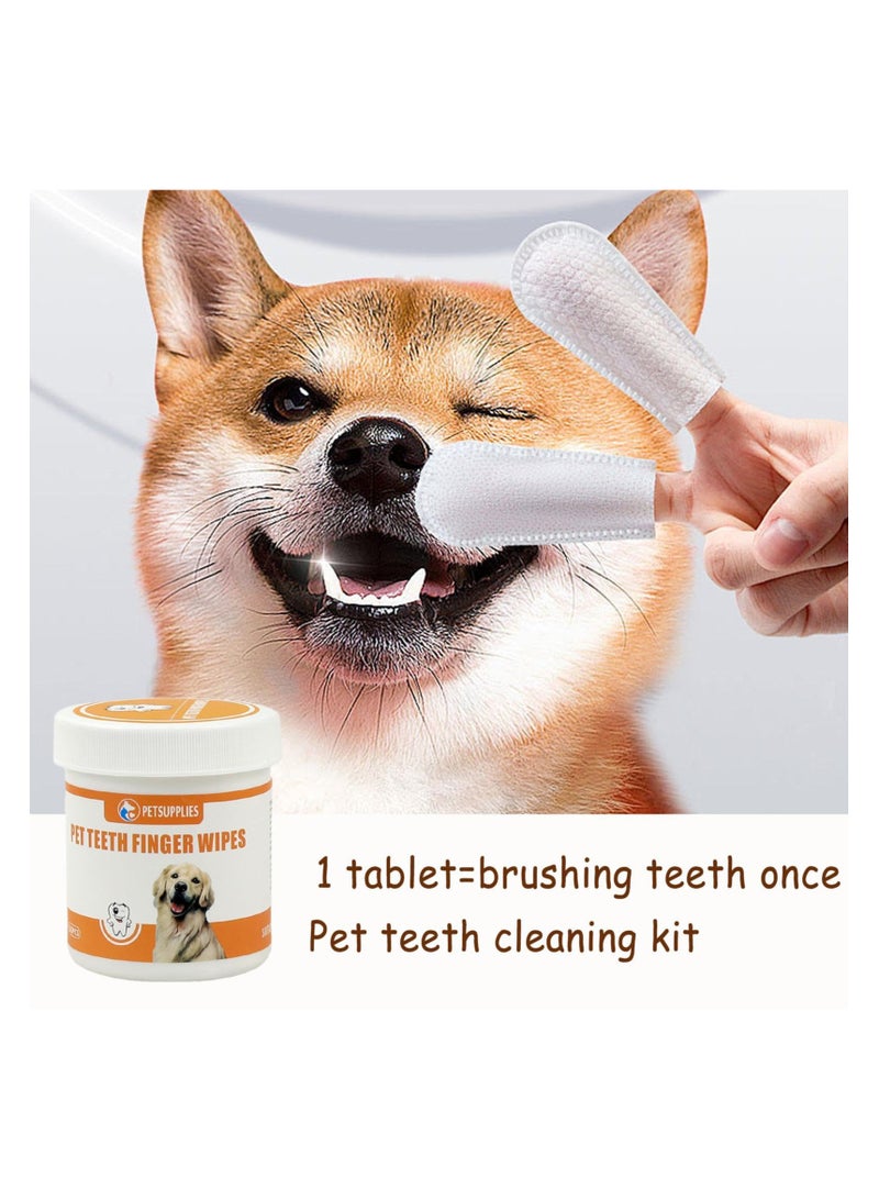 KASTWAVE Pet Teeth Cleaning Finger Wipes, Oral Cleansing Pads for Dogs and Cats, Freshen Breath, Reduce Plaque & Tartar, No Rinse Finger Toothbrush, Comfortable Grooming, 50 Wipes - Image 3
