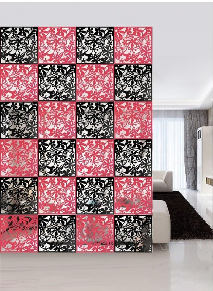 شو وو 24 قطعة من فاصل الغرف المعلق، شاشة ألواح PVC، فاصل الغرف، لوحة ديكور منزلي لتزيين غرفة المعيشة، غرفة الطعام، غرفة الجلوس، المكتب، ديكور المطعم - Image 1