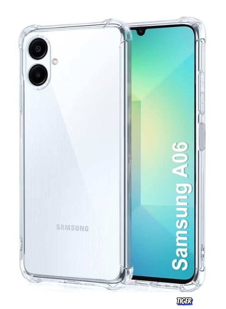 TIGER Samsung Galaxy A06 Case – Transparent Soft Flexible TPU, Anti-Drop Shockproof Bumper Protective Cover for Samsung Galaxy A06, Slim, Durable, and Lightweight - Image 1