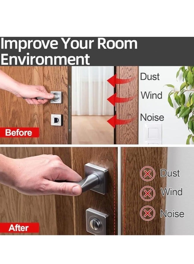 فيو شرائط عزل الأبواب والنوافذ VIO، رولين بطول 60 سم، شرائط مطاطية ذاتية اللصق على شكل D لعزل الصوت ومنع الغبار (أسود) - Image 2