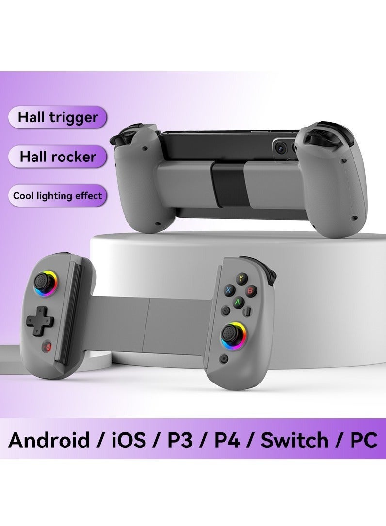 D8 Mobile Gaming Controller for iPhone/Android/PC/Nintendo Switch/PS4, Cloud Games, with Hall Effect Joystick, 6 Axis Gyro (Grey) - Image 1