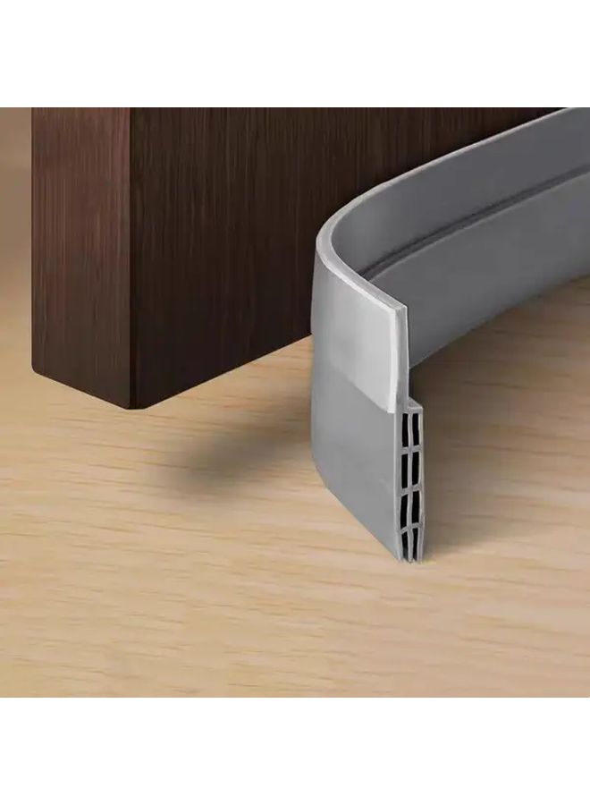 White Heavy Duty Door Bottom Seal Strip 39 37 Inch Adjustable Gap Blocker - Image 1
