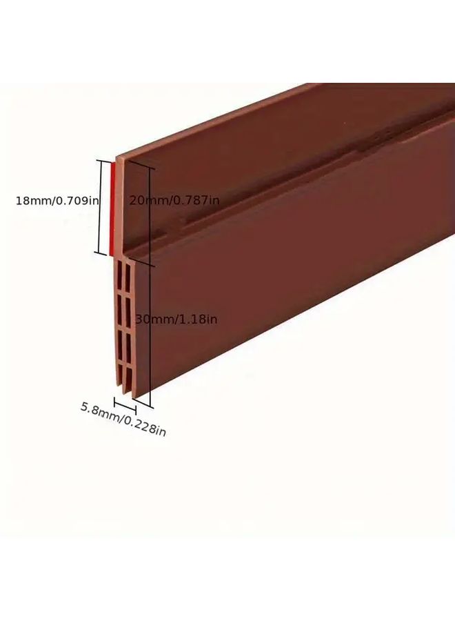 White Heavy Duty Door Bottom Seal Strip 39 37 Inch Adjustable Gap Blocker - Image 3