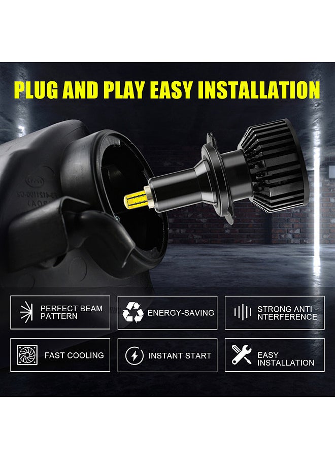 Generic - Car Led Headlights Bulbs Driving Light Headlamp 360 degree Auto Lamp Adjustable Beam Ultra Brightness,Wider Driving Vision - Image 1