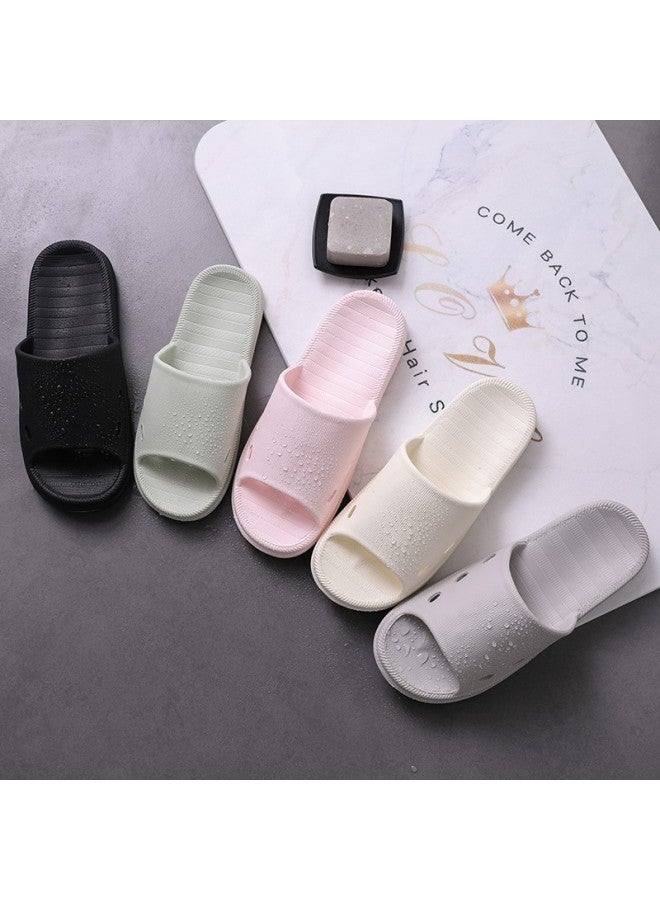 Guoluofei Bathroom Slippers, Men's Indoor And Outdoor Soft-soled, Squishy Feeling, Home Sandals, Women's Home Shower Shoes, Black, Size 36-37 - Image 1