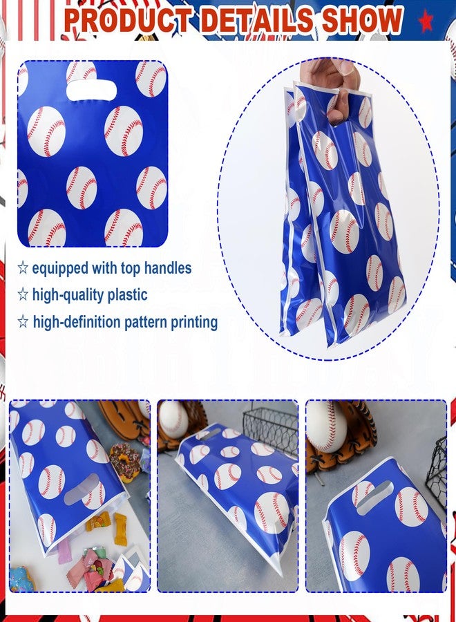 HEPAPATE 60Pcs Baseball Party Favors Bag,Baseball Treat Candy Bags with Handle,Baseball Sport Theme Gift Bags for Team Birthday Party Decorations Supplies - Image 3