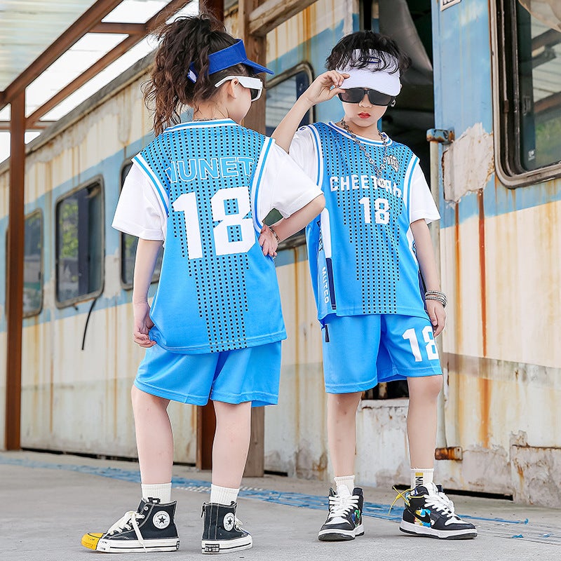 Children'S Basketball Uniform Printed No. 24 Short-Sleeved Suit Jersey Men'S Summer Sports Training Quick-Drying Breathable Jersey - Image 1