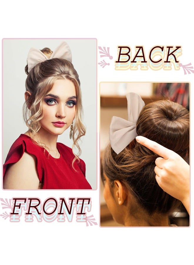 Mtlee 3 Pieces Hair Bun Maker for Women French Hairstyle Twist Donut Flexible Former Accessories Lazy Curler for Women Long Hair Styling(Black, Beige, Khaki) - Image 5