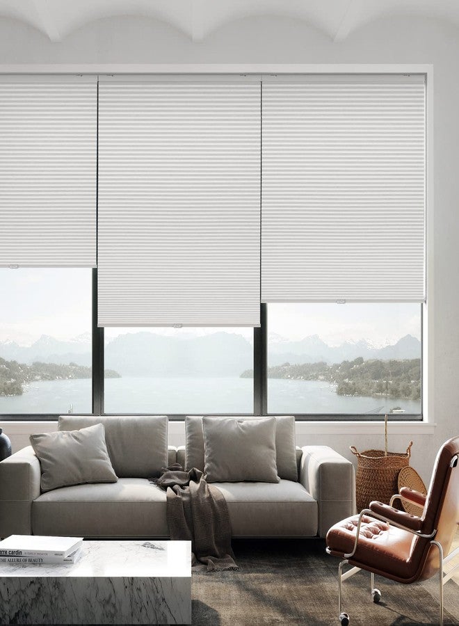 LazBlinds ستائر لازبليندز الخلوية اللاسلكية، ستائر معتمة توفر الخصوصية، ستائر عازلة للحرارة والضوضاء للنوافذ، عرض 22 بوصة × ارتفاع 36 بوصة، لون أبيض - Image 4
