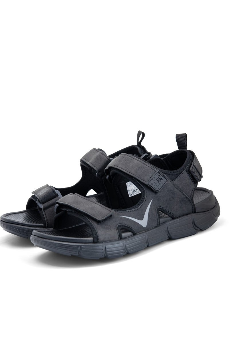 PUCA Sandals For Men | Comfortable Men's Sandals| Phylon Outsole | Anti-Skid | Velcro | Flyby Black - Image 2