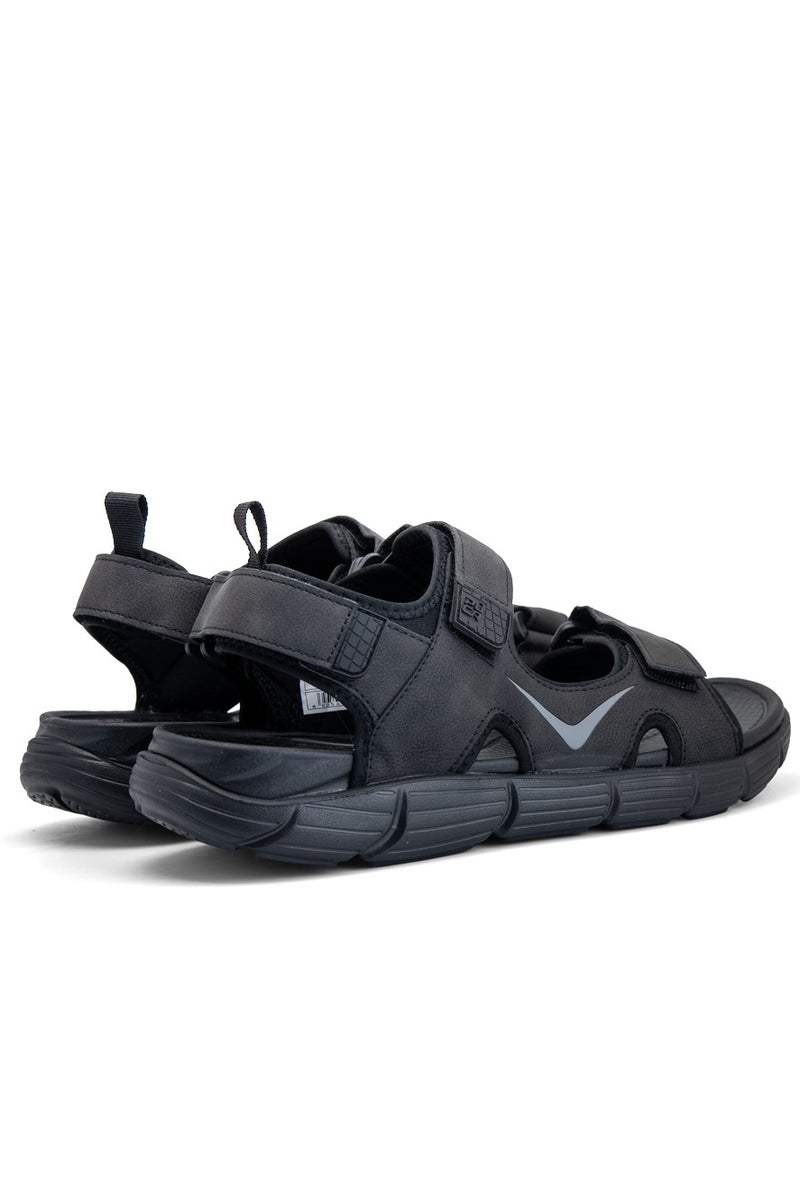 PUCA Sandals For Men | Comfortable Men's Sandals| Phylon Outsole | Anti-Skid | Velcro | Flyby Black - Image 3