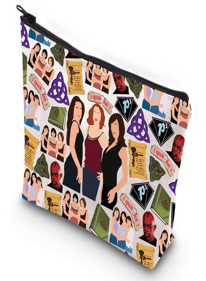 G2TUP Prue & Piper Makeup Bag Leo Wyatt & Phoebe Fans Gift Quake Book Shadows Zipper Pouch Bag Prue & Chris Merch (Quake MG) - Image 1