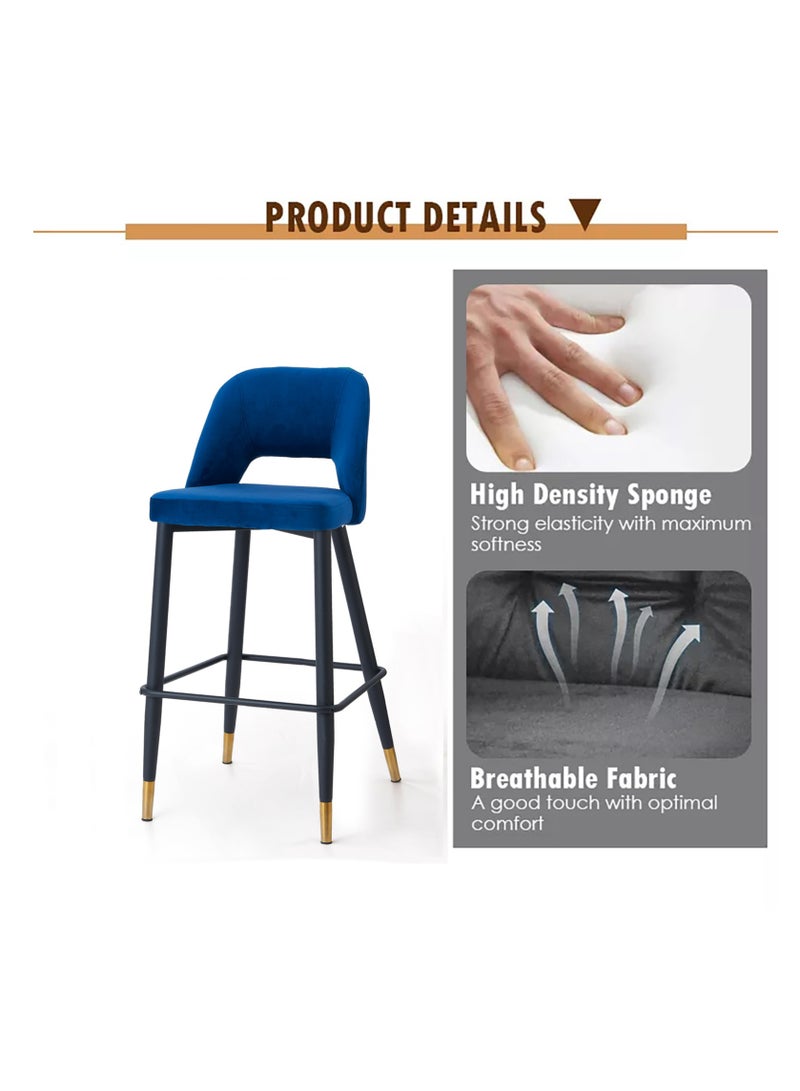 Ripple FURNITURE Bar Stool Kitchen Chair Round 3D High Bar Chair Modern Design With Chrome Base  - Image 3