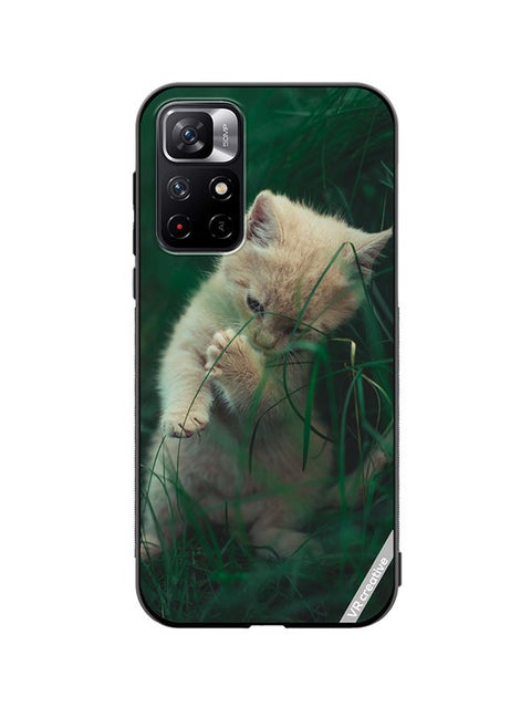 Protective Case Cover For Xiaomi Redmi Note 11T 5G Playing Kitten Design Multicolour