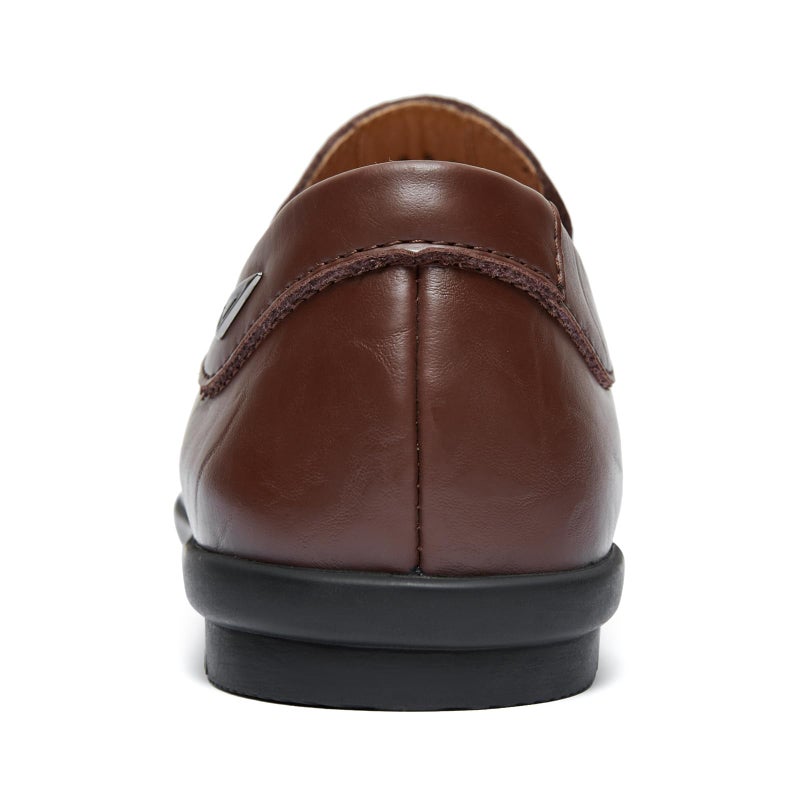 Go Tour Men's Premium Genuine Leather Casual Slip on Loafers Breathable Driving Shoes Fashion Slipper A Dark Brown 10.5/46 - Image 5