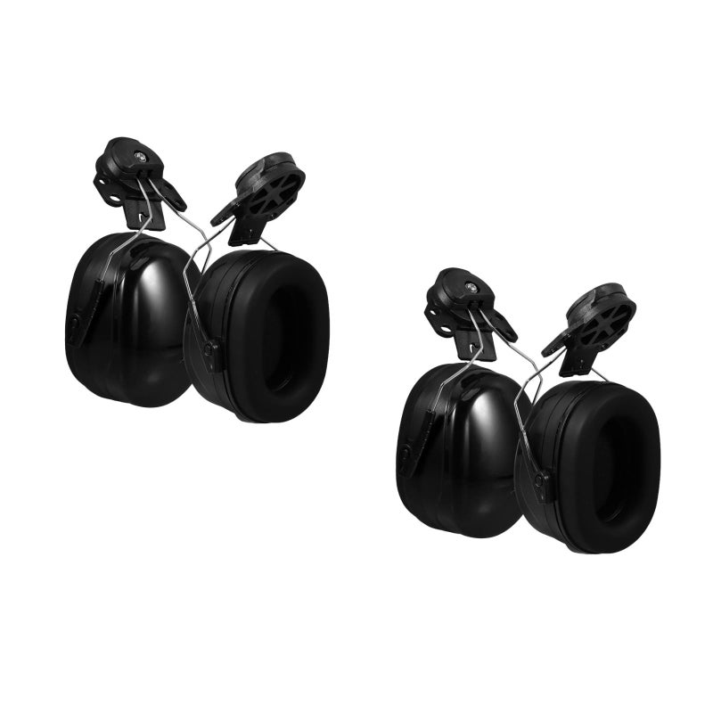 2pcs Noise Cancelling Ear Muffs For Construction Helmet Ideal For Industrial Hearing Reduces Noise For Safe Work Comfortable Fit For Men And Women - Image 1