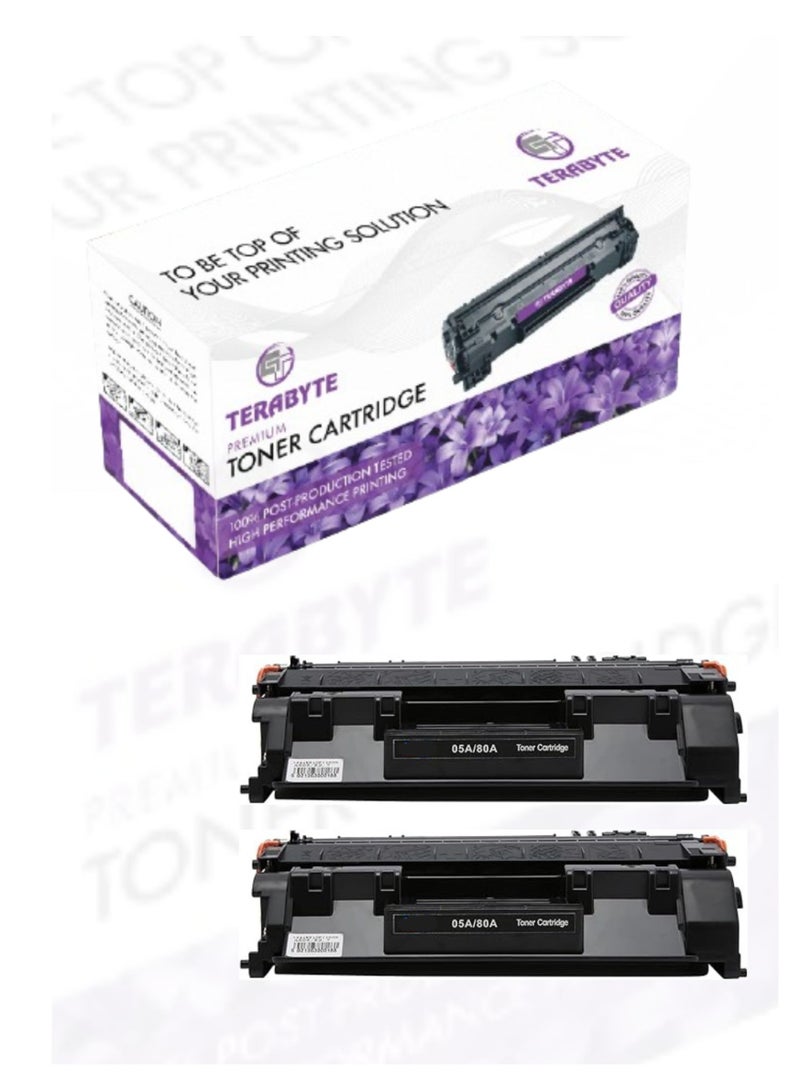 Terabyte CE505A /CF280A/05A / 80A Toner Cartridge for use in Laserjet Pro 400 M401a M401d M401n P2030 2035 P2050 Printer (PACK OF 2)  - Image 1