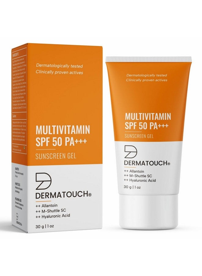 DERMATOUCH جل واقي شمس ديرماتوتش متعدد الفيتامينات SPF 50 PA+++ لجميع أنواع البشرة | حماية من UVA-UVB | بدون أثر أبيض | للجنسين | 30 جرام - Image 1