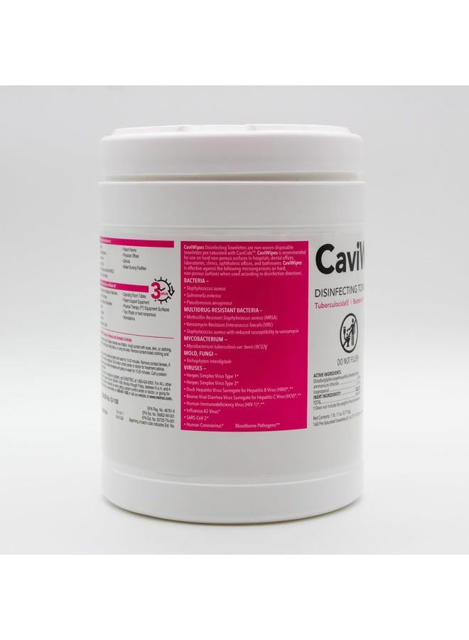 Metrex CaviWipes - Disposable Germicidal Cleaner & Healthcare Disinfecting Wipes, 160 Count - Image 4