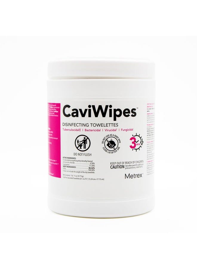 Metrex CaviWipes - Disposable Germicidal Cleaner & Healthcare Disinfecting Wipes, 160 Count - Image 1