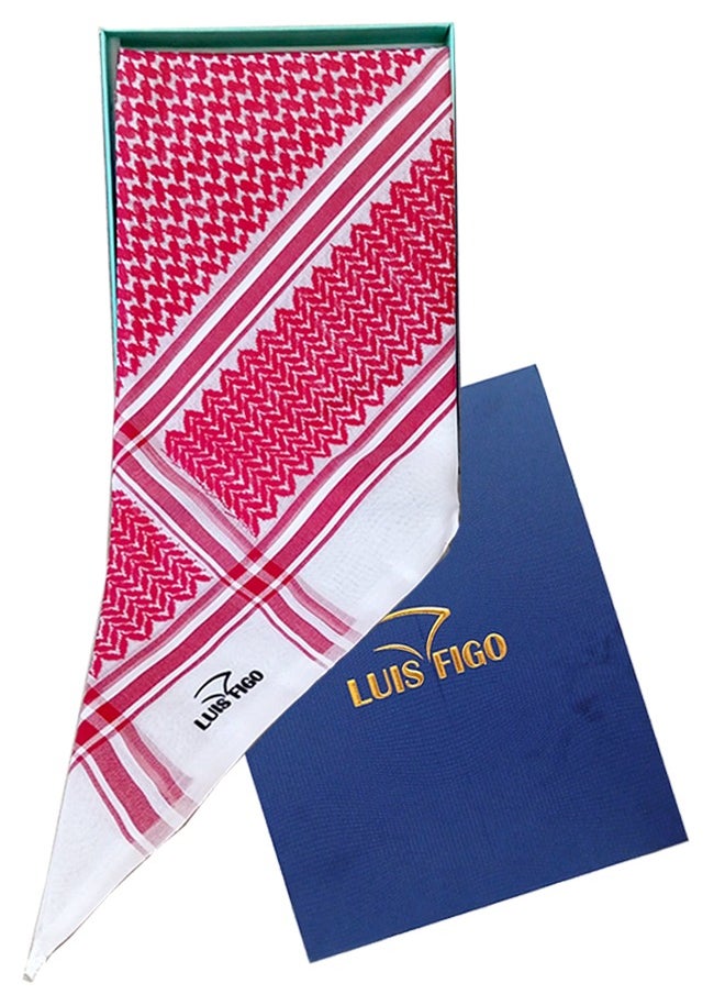 LUIS FIGO Dark Red Men's Shemagh 