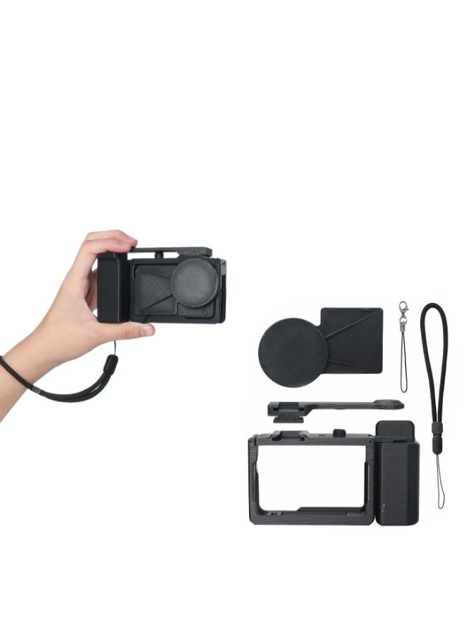 Street Shooting Handle for DJI Osmo Action6 – Rabbit Cage Grip with Lens Cover, Quick Access, Multi-Angle Shooting, Wrist Strap Included - Image 1