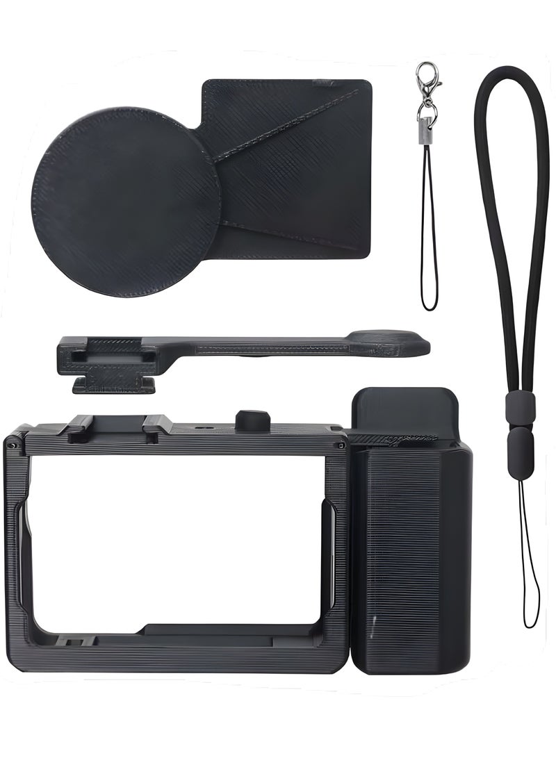 مقبض تصوير الشارع لـ DJI Osmo Action6 – قبضة Rabbit Cage مع غطاء عدسة، وصول سريع، تصوير متعدد الزوايا، مع حزام معصم - Image 1