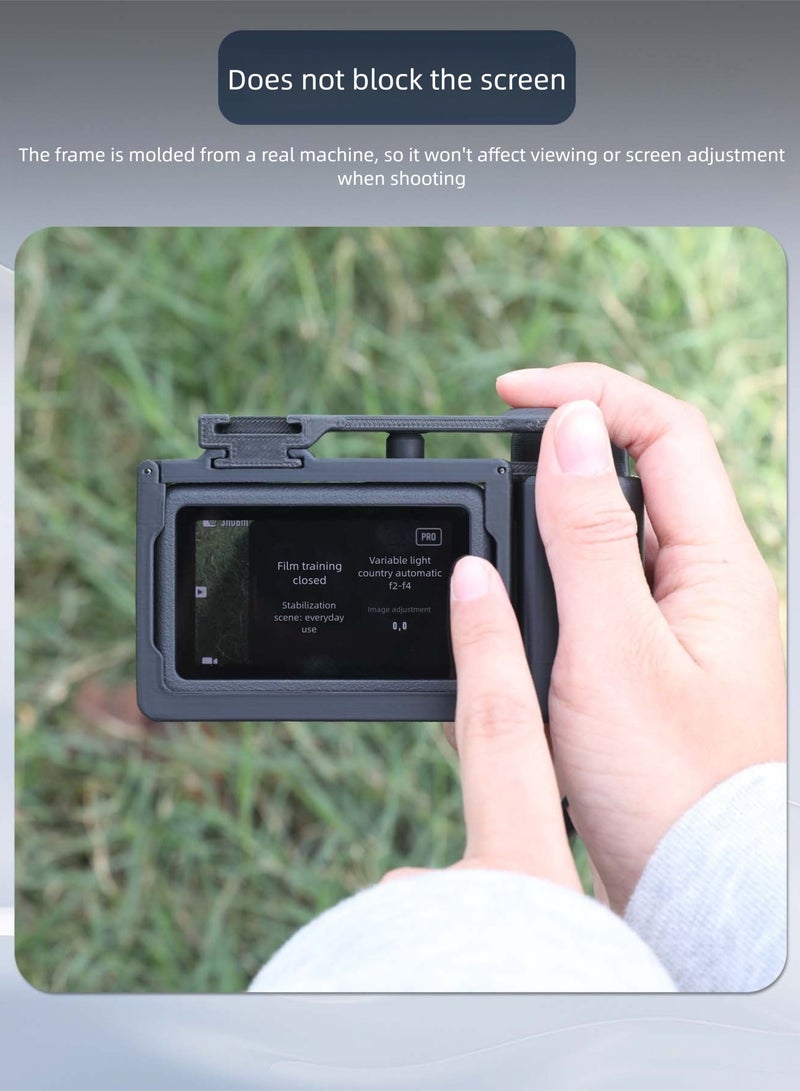 مقبض تصوير الشارع لـ DJI Osmo Action6 – قبضة Rabbit Cage مع غطاء عدسة، وصول سريع، تصوير متعدد الزوايا، مع حزام معصم - Image 3