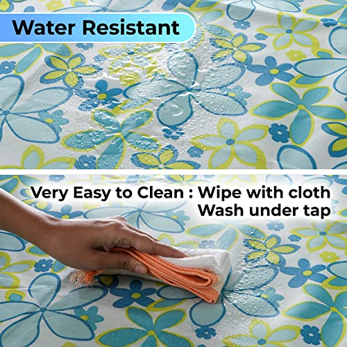 HOKIPO Foldable Picnic Rectangular Blanket Mat With Waterproof Backing For Garden,Beach Camping,Hiking,Travel,Baby Crawl,5X6 Feet,Floral Blue(Ar3919) - Image 4