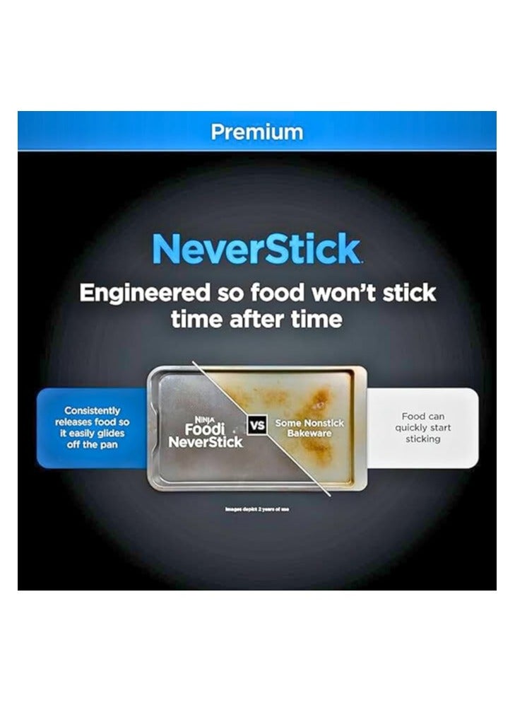 Premium Heavy Duty Never Stick 50 x 30 cm Extra Large Baking Sheet Tray, Nonstick Oven Tray Heat Up to 260°C, Dishwasher Safe, Grey Color, Extra Durable Nonstick Surface - Image 5