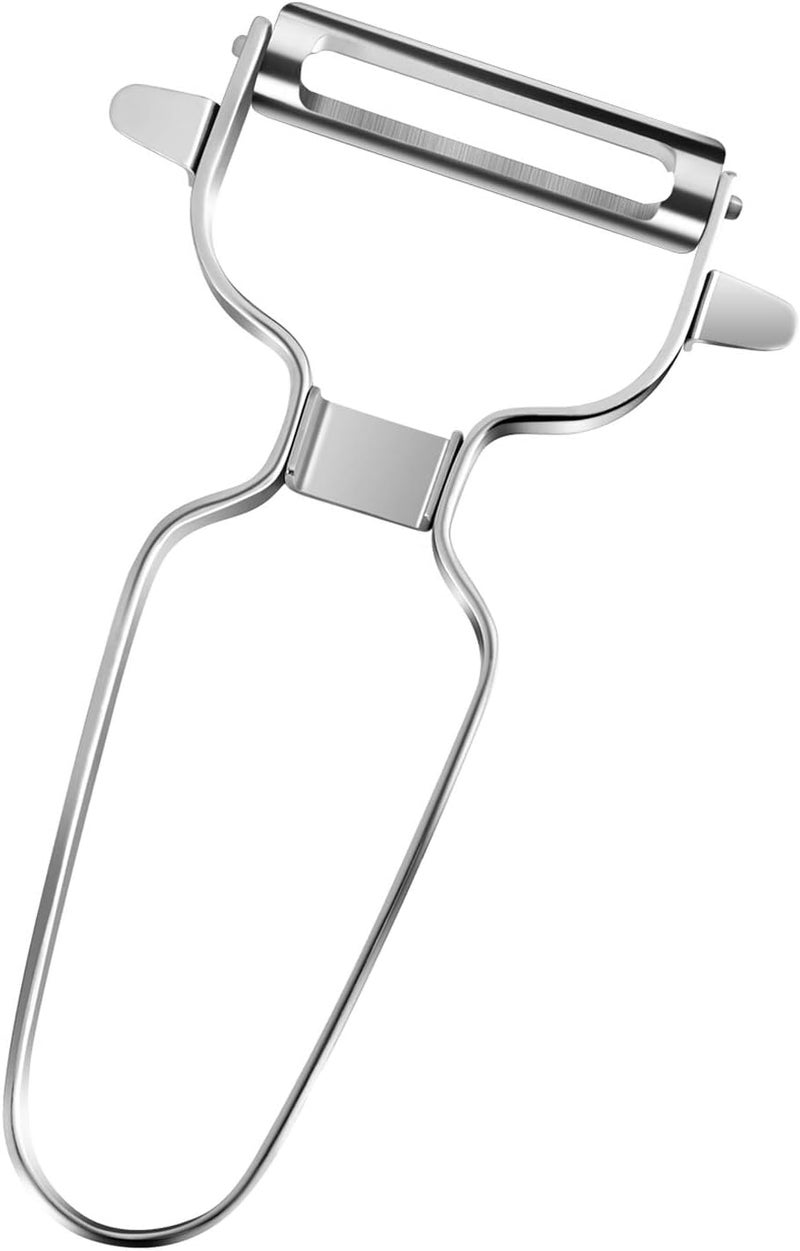 Derovan Heavy‑Duty Stainless Steel Vegetable & Fruit Peeler – Y‑Style or Straight Blade with Eye Removal Tool, Ergonomic Non‑Slip Grip – Rust‑Resistant, Long‑Lasting Kitchen Prep Tool - Image 3