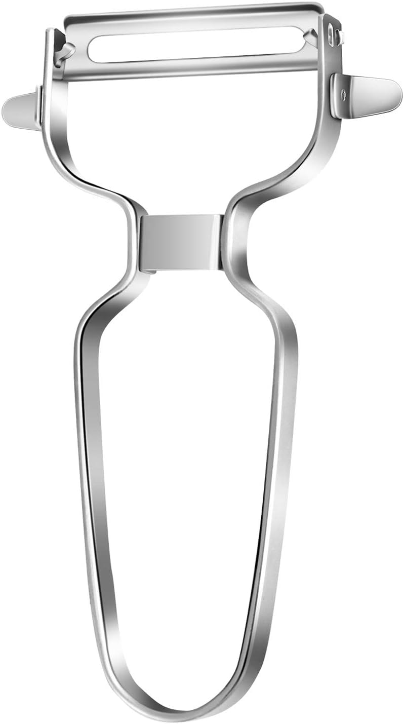 Derovan Heavy‑Duty Stainless Steel Vegetable & Fruit Peeler – Y‑Style or Straight Blade with Eye Removal Tool, Ergonomic Non‑Slip Grip – Rust‑Resistant, Long‑Lasting Kitchen Prep Tool - Image 1