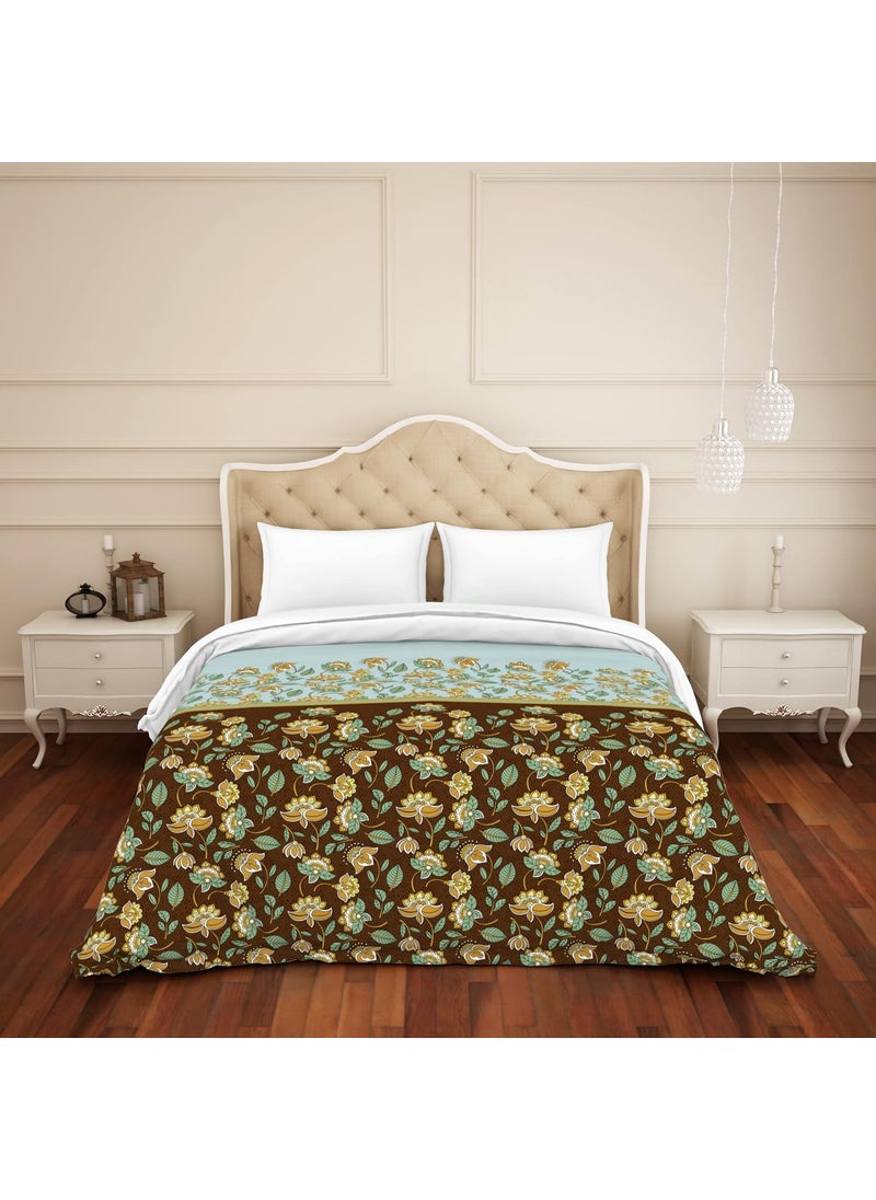 SPACES Spaces 100% Cotton Shell Quilt Double Soft Feel Skin Safe Breathable 210 Tc Green Quilt for Double Bed  - Image 1