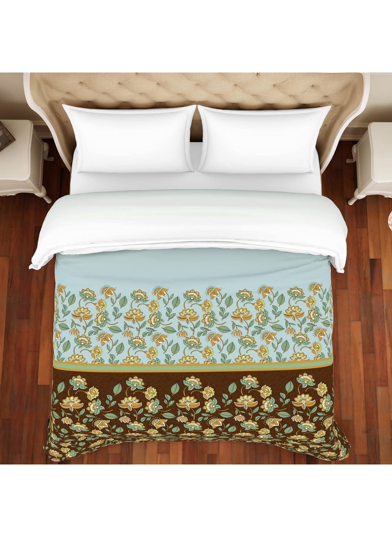 SPACES Spaces 100% Cotton Shell Quilt Double Soft Feel Skin Safe Breathable 210 Tc Green Quilt for Double Bed  - Image 3