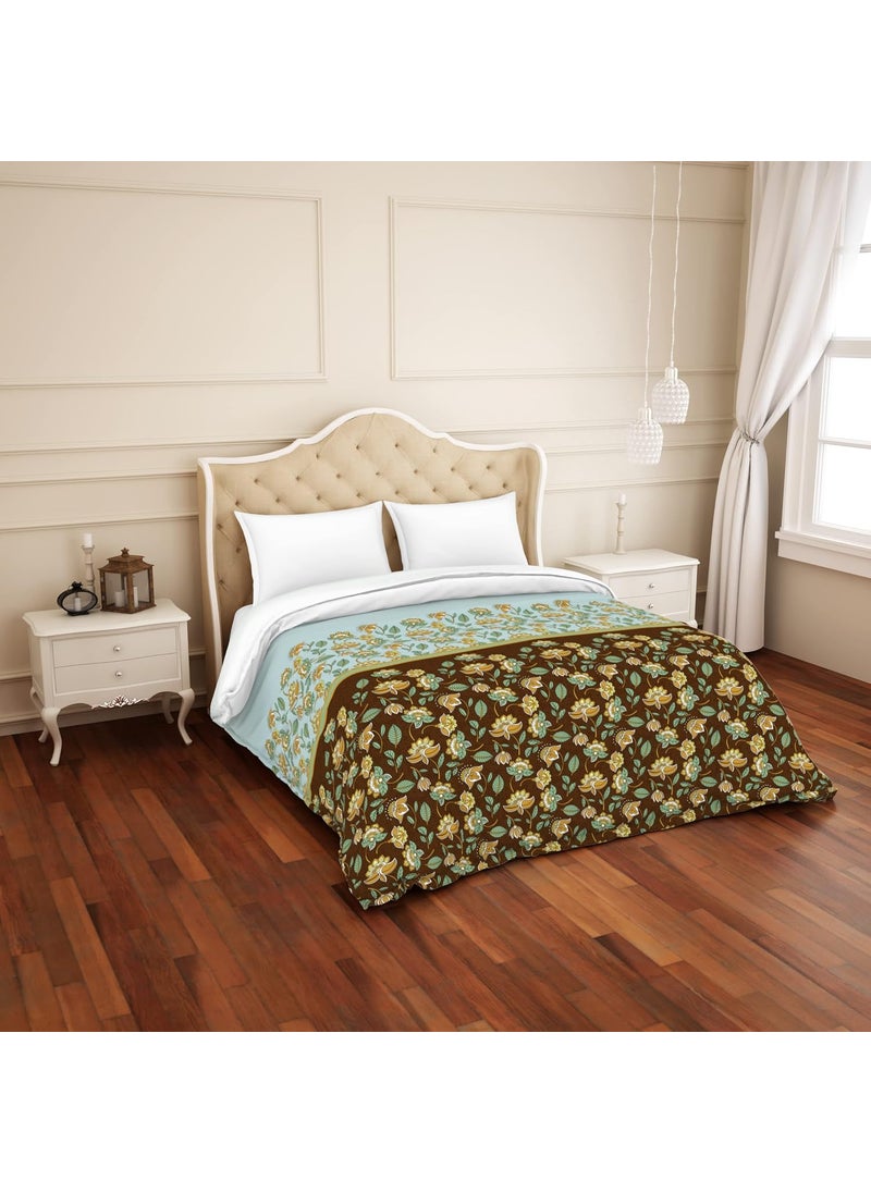 SPACES Spaces 100% Cotton Shell Quilt Double Soft Feel Skin Safe Breathable 210 Tc Green Quilt for Double Bed  - Image 2