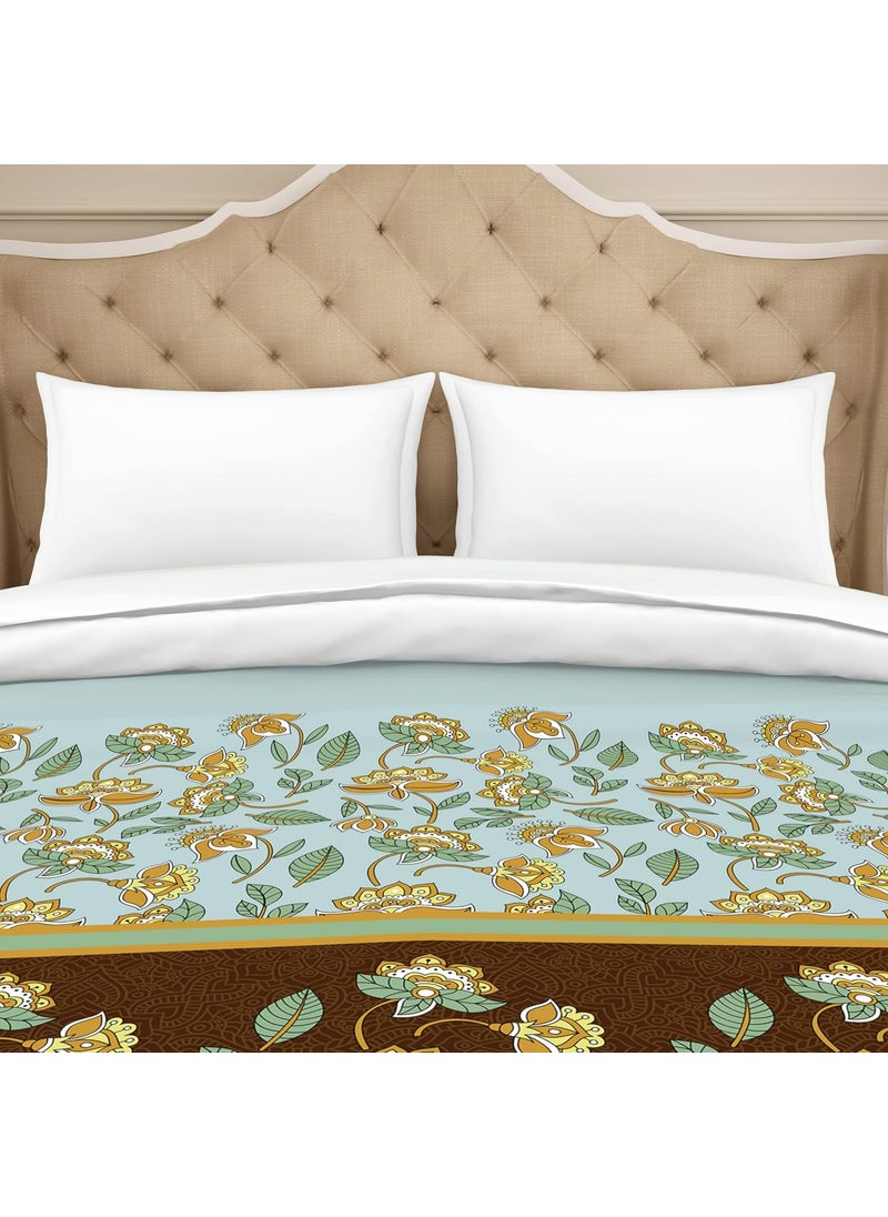 SPACES Spaces 100% Cotton Shell Quilt Double Soft Feel Skin Safe Breathable 210 Tc Green Quilt for Double Bed  - Image 4