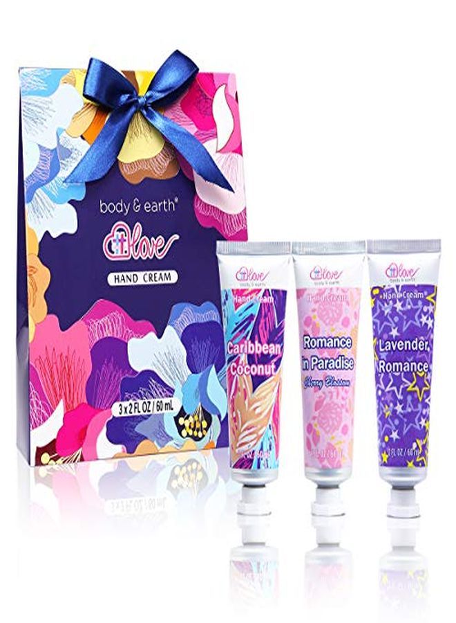 BODY & EARTH Et Body & Earth Hand Lotion With Argan Oil And Glycerin To Nourish And Deeply Moisturize Hands, 3 X 2.0 Oz/60Ml Travel Size Lotion, Beautiful Birthday Christmas Gift For Women  - Image 1