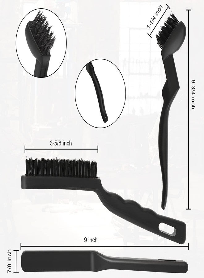 VASTOOLS Wire Brushes Pack of 6. for Cleaning Welding Slag, Rust and Dust. 9" and 6-3/4" Brass, Nylon, Stainless Steel Brushes with Rigid Handle - Image 5