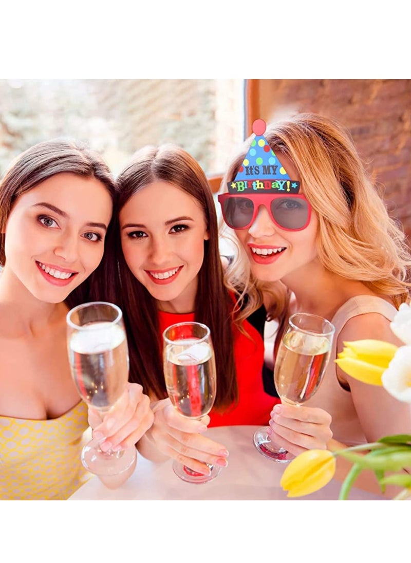 KASTWAVE - Happy Birthday Glasses Funny Hat Glasses for Birthday Party Novelty Birthday Party Glasses for Photos Birthday Party Supplies and Happy Birthday Decorations - Image 1