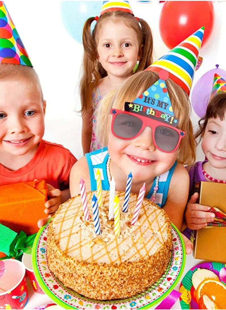 KASTWAVE - Happy Birthday Glasses Funny Hat Glasses for Birthday Party Novelty Birthday Party Glasses for Photos Birthday Party Supplies and Happy Birthday Decorations - Image 1