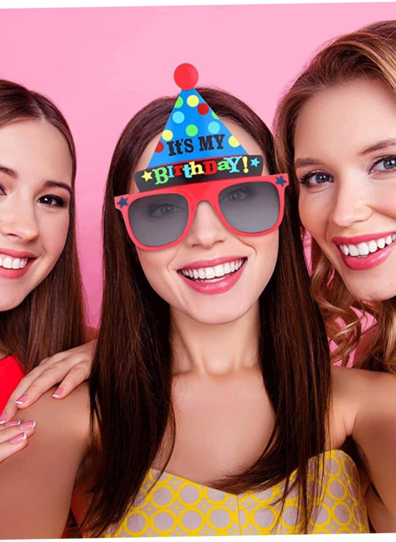 KASTWAVE - Happy Birthday Glasses Funny Hat Glasses for Birthday Party Novelty Birthday Party Glasses for Photos Birthday Party Supplies and Happy Birthday Decorations - Image 1