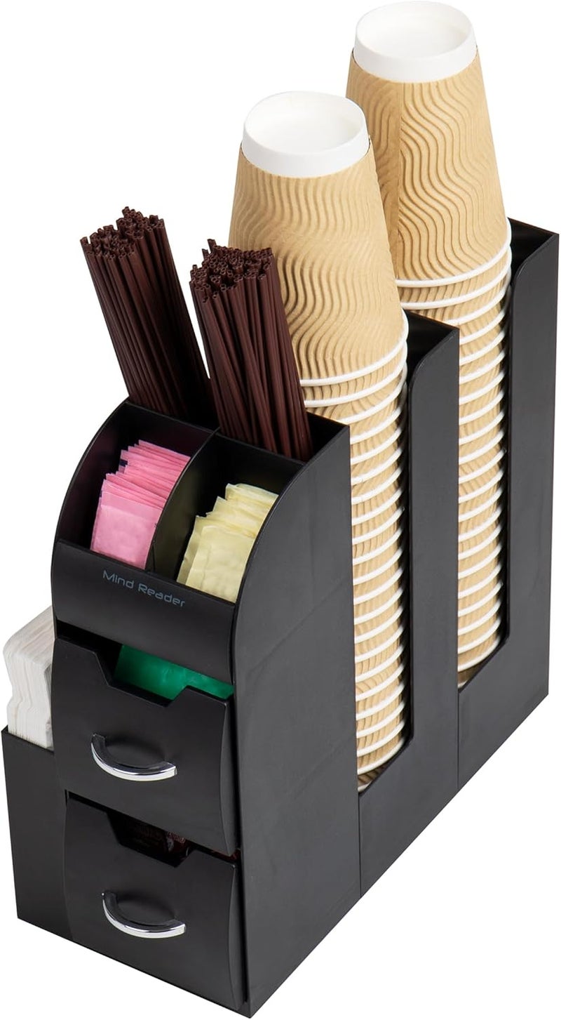 Mind Reader Coffee Condiment and Accessories Caddy Organizer, Black - Image 5